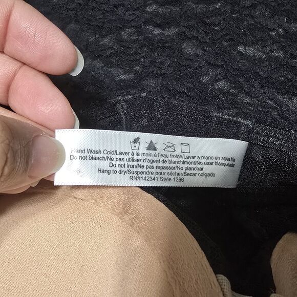 Adore Me Black Lace Slip Dress Lingerie, Size XL - Picture 5 of 5